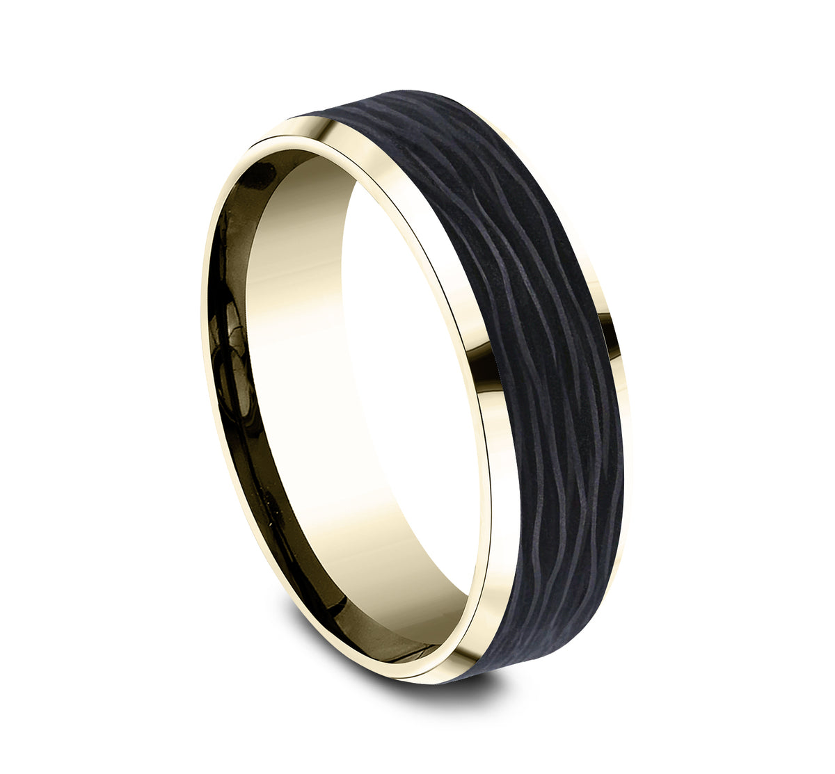 THE ONYX - 14K Yellow Gold / Forged Carbon Fiber - image 2
