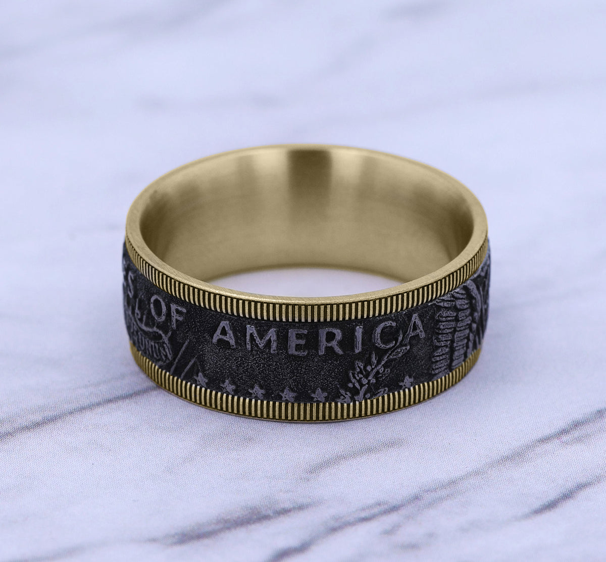 THE KENNEDY - 14K Yellow Gold / Grey Tantalum - image 4