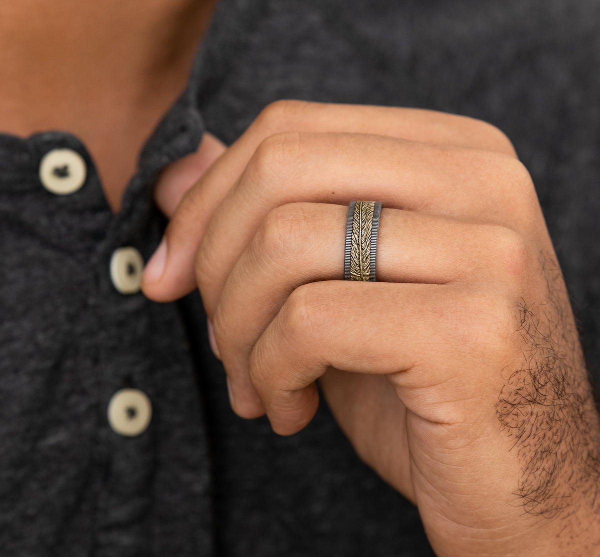 The Kestrel - Grey Tantalum / 14K Yellow Gold - image 5