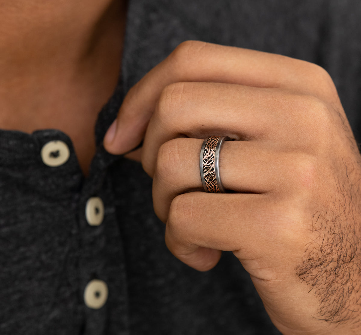 THE WINDSOR - Grey Tantalum / 14K Rose Gold - image 5