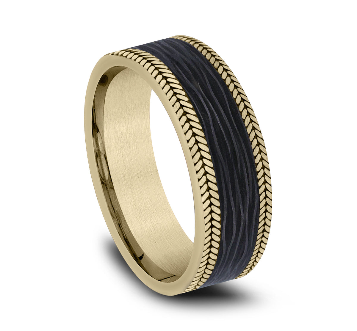 THE FLARE - 14K Yellow Gold / Forged Carbon Fiber - image 2