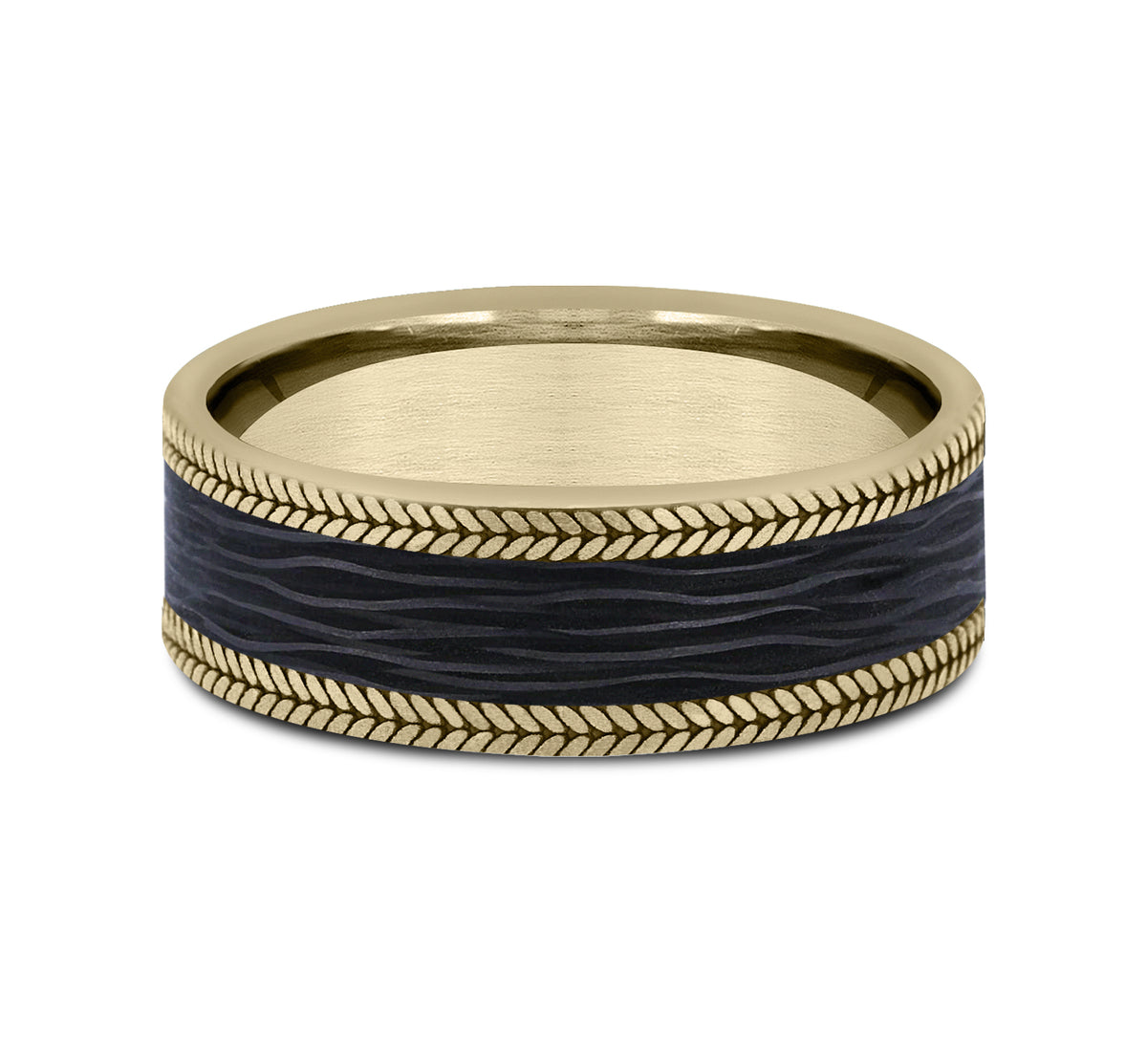 THE FLARE - 14K Yellow Gold / Forged Carbon Fiber - image 3