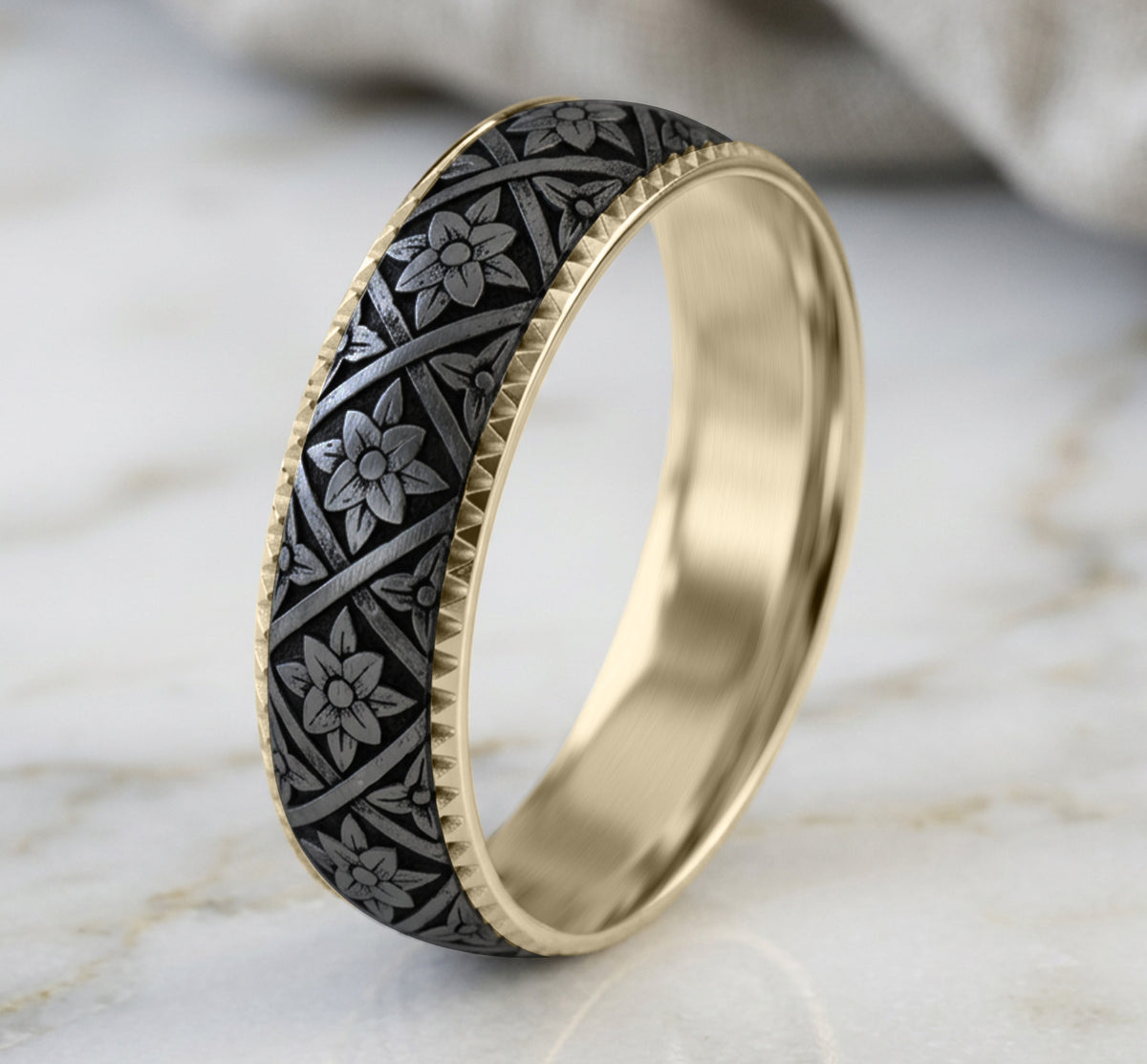 THE OTTOMAN COLUMN - 14K Yellow Gold / Grey Tantalum - image 4