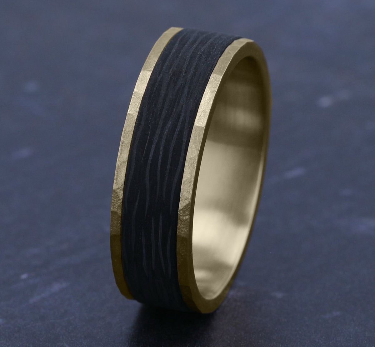 THE SABLE - 14K Yellow Gold / Forged Carbon Fiber - image 4