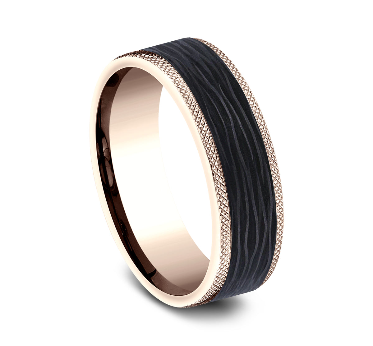 THE OBSIDIAN - 14K Rose Gold / Forged Carbon Fiber - image 2