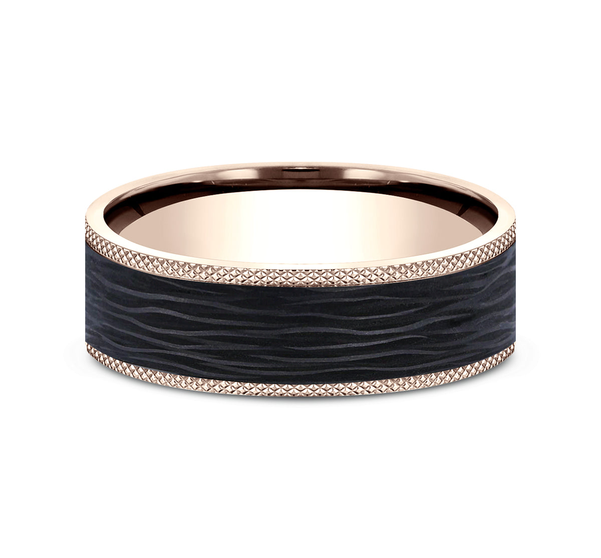 THE OBSIDIAN - 14K Rose Gold / Forged Carbon Fiber - image 3