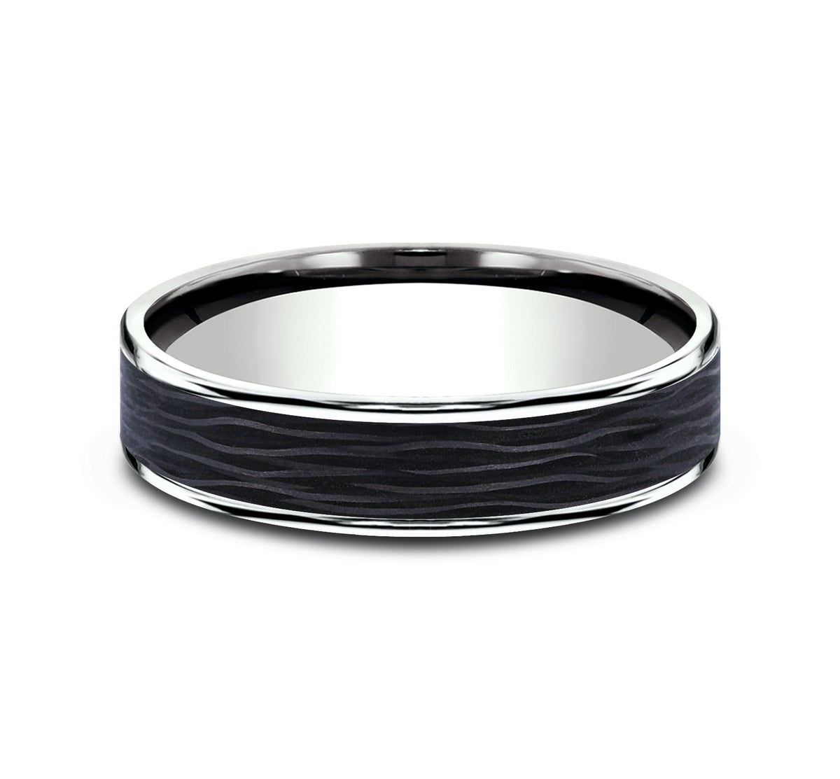 THE HOLLOW - 14K White Gold / Forged Carbon Fiber - image 3