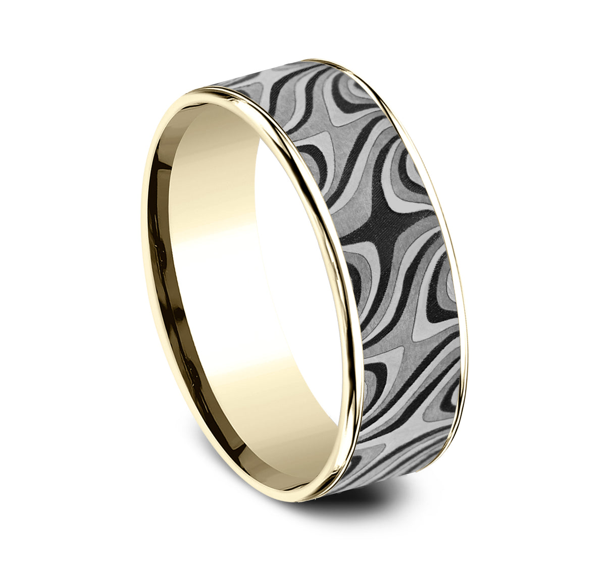 THE SATURN - 14K Yellow Gold / Grey Tantalum - image 2