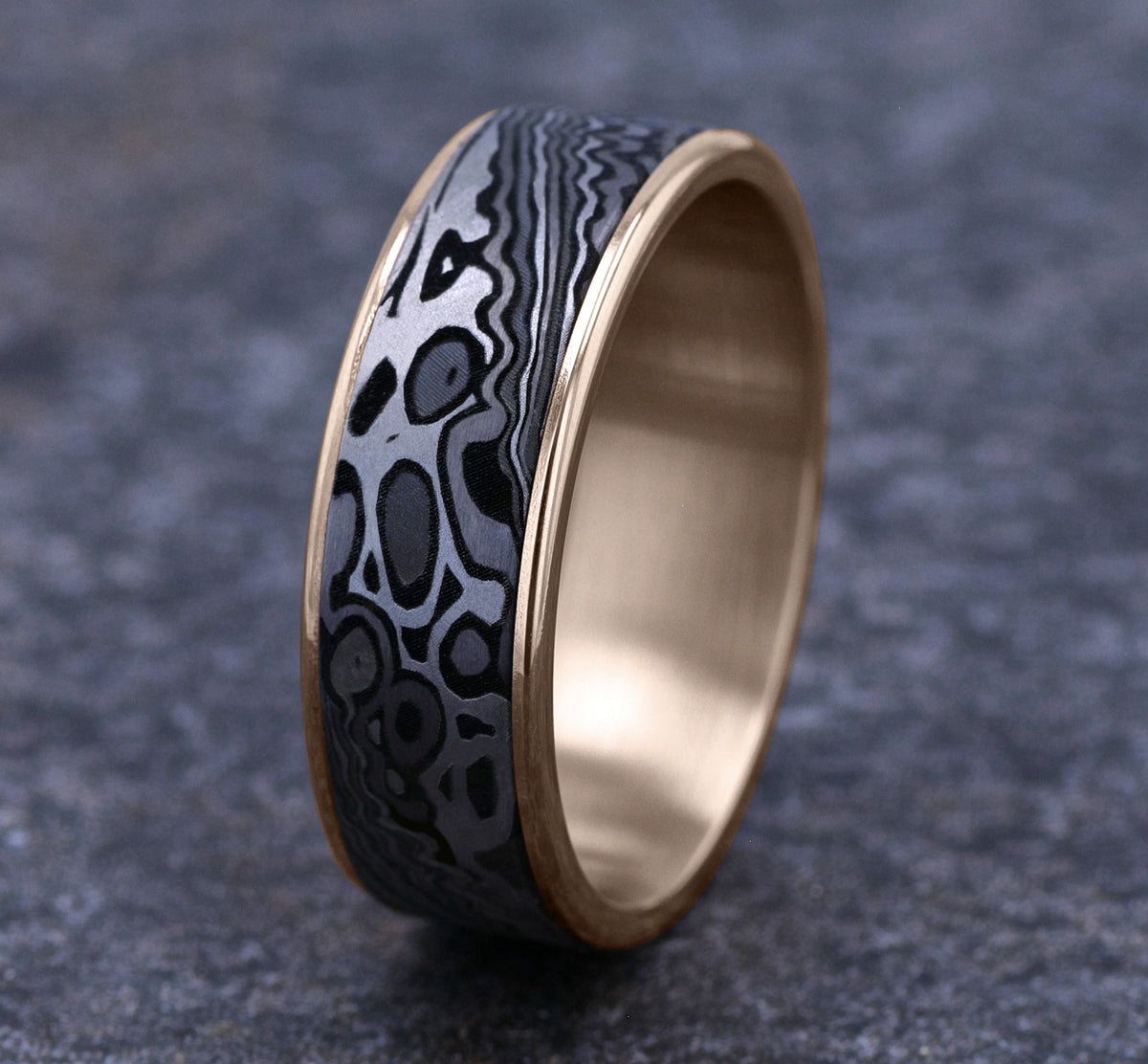 THE ACID ETCH - 14K Rose Gold / Grey Tantalum - image 4