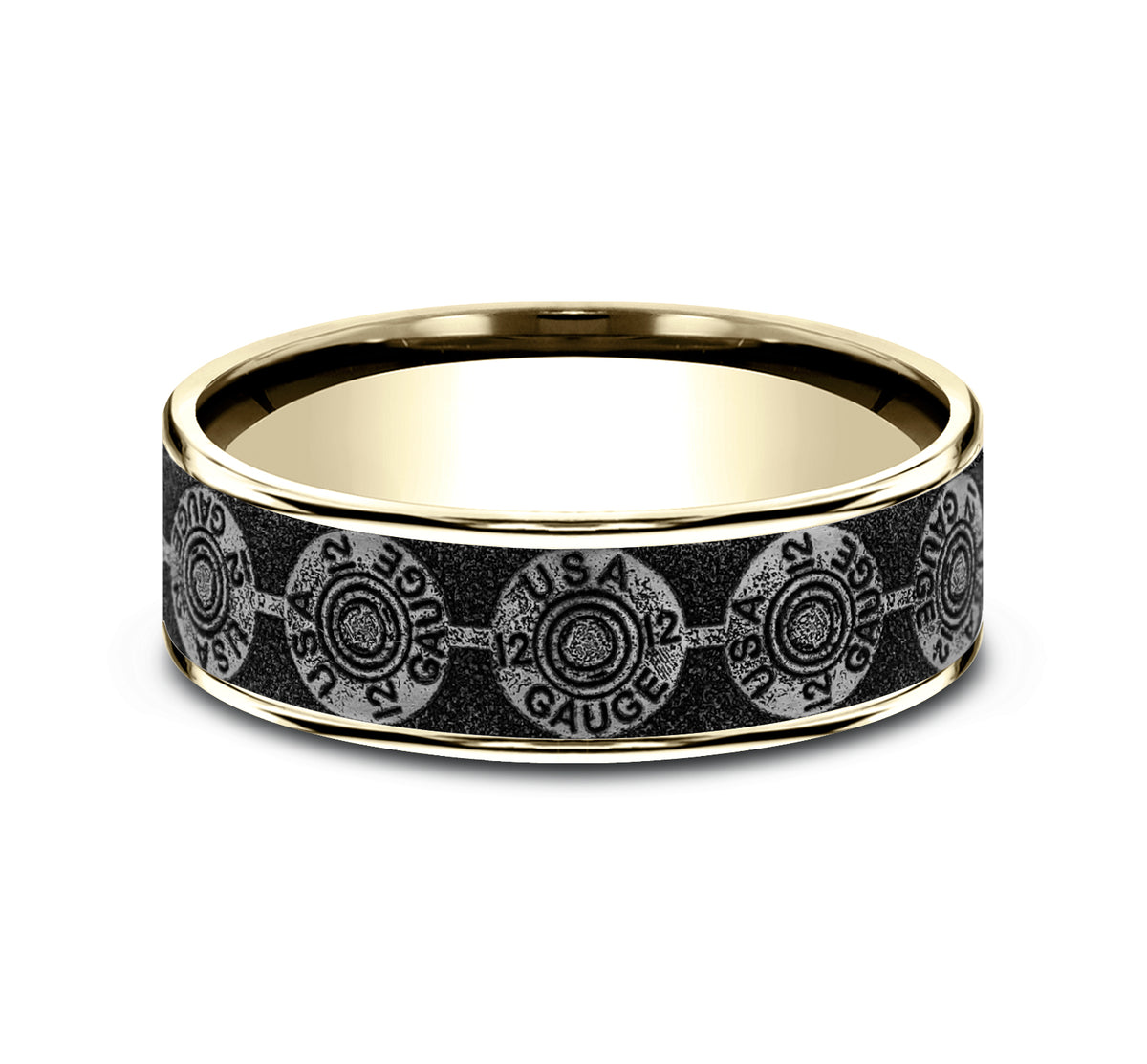 THE 12 GAUGE - 14K Yellow Gold / Grey/Black Titanium - image 3