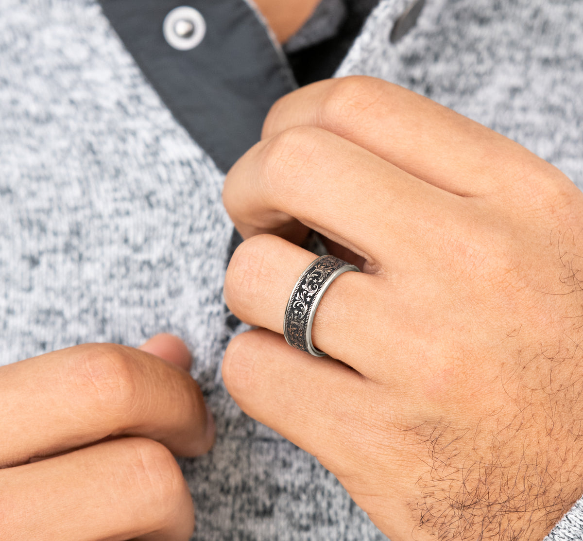 THE SPUR - 14K White Gold / Grey/Black Titanium - image 5