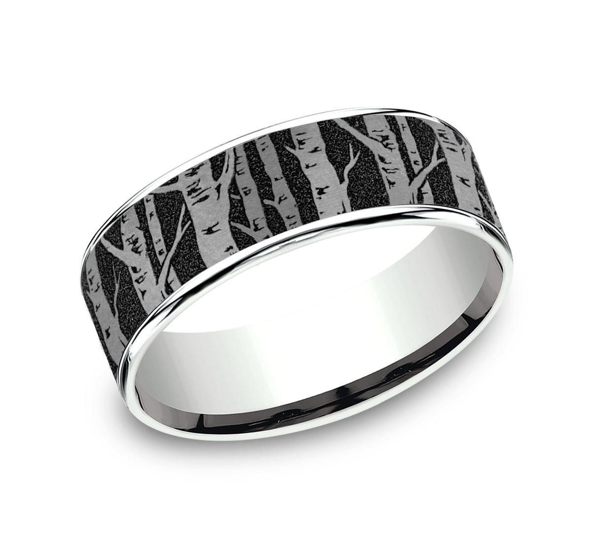 THE BIRCH - 14K White Gold / Grey/Black Titanium