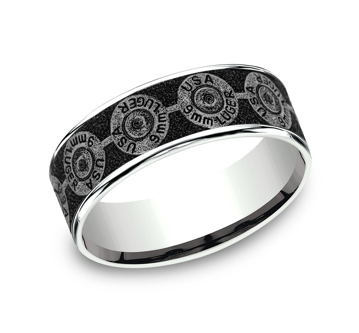 THE 9MM - 14K White Gold / Grey/Black Titanium