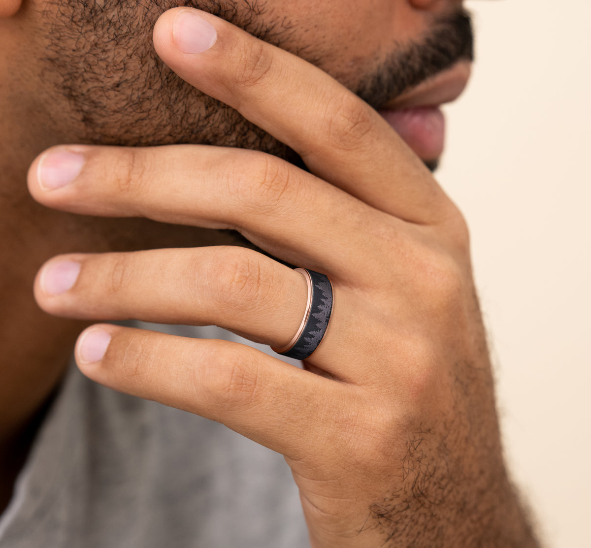 THE EVERGREEN - 14K Rose Gold / Darkened Tantalum - image 5