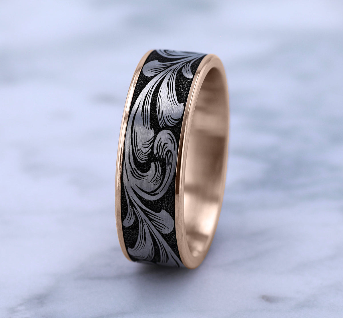THE BARREL SCRIPT - 14K Rose Gold / Grey/Black Titanium - image 4