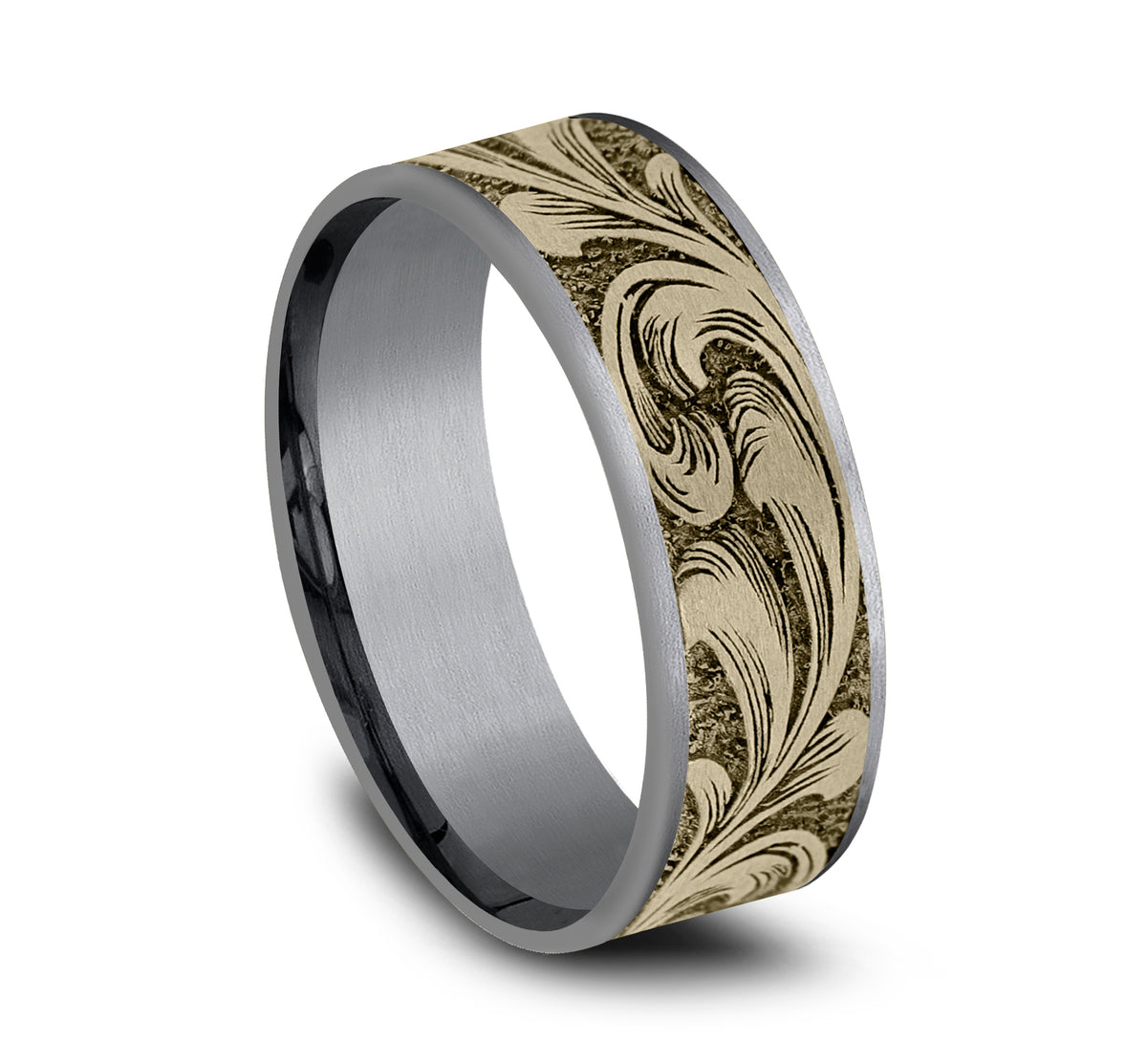 THE BARREL SCRIPT - Grey Tantalum / 14K Yellow Gold - image 2