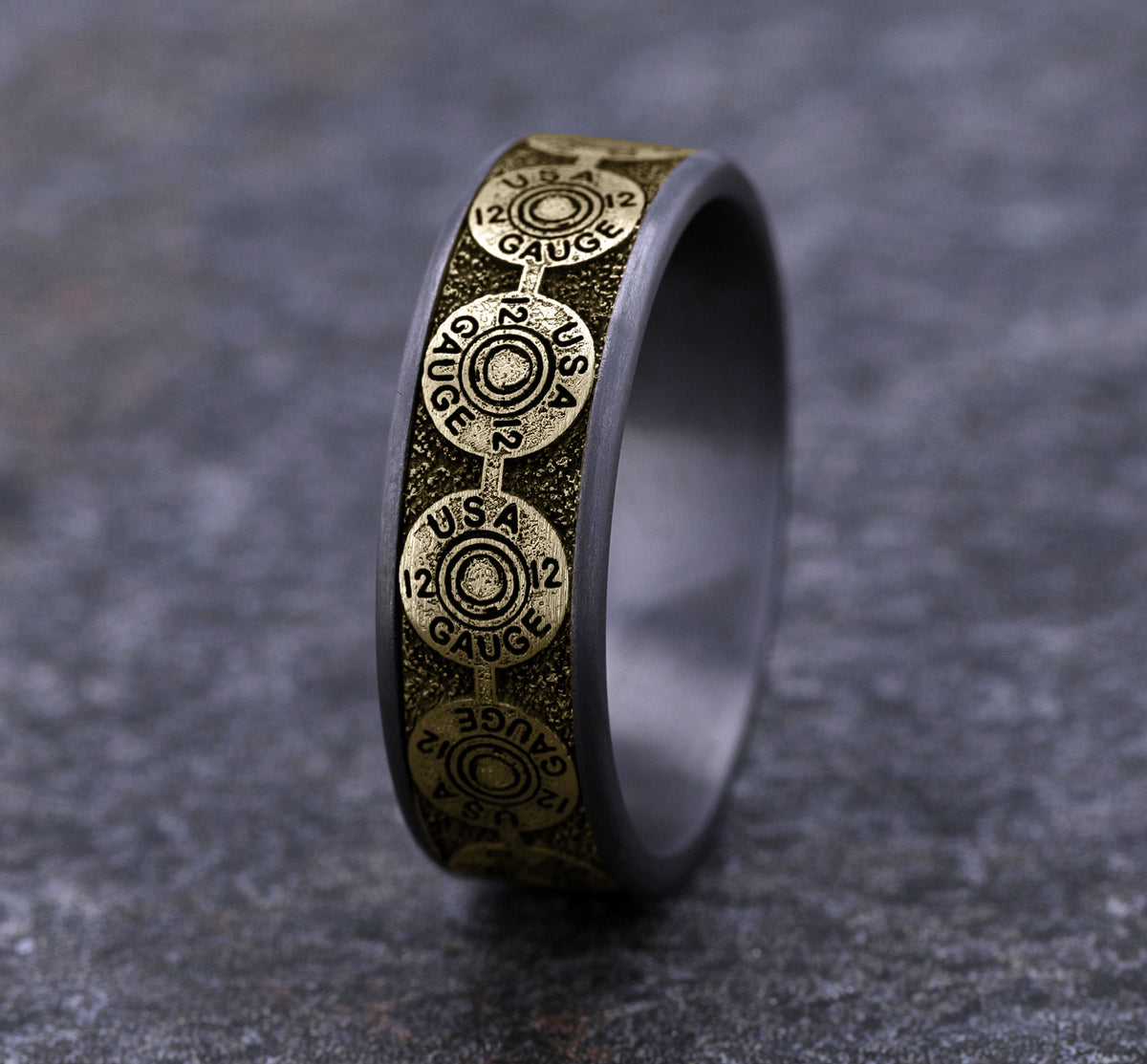 THE 12 GAUGE - Grey Tantalum / 14K Yellow Gold - image 4