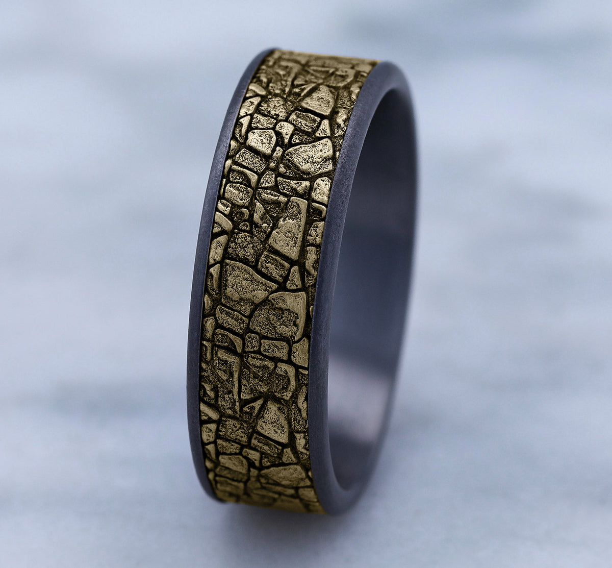 THE FLAGSTONE - Grey Tantalum / 14K Yellow Gold - image 4