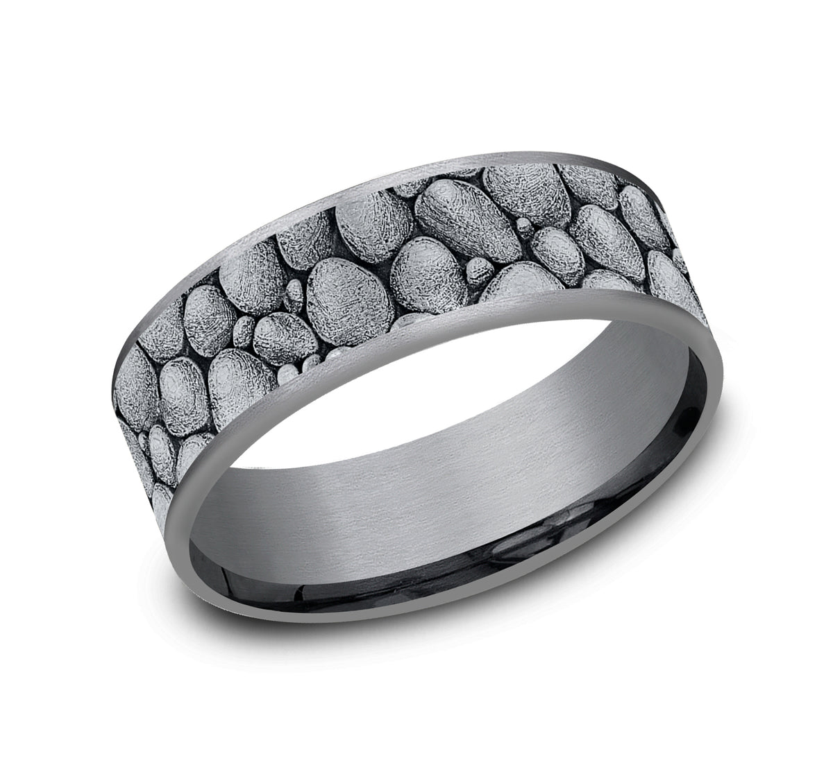 THE RIVER ROCK - Grey Tantalum / 14K White Gold
