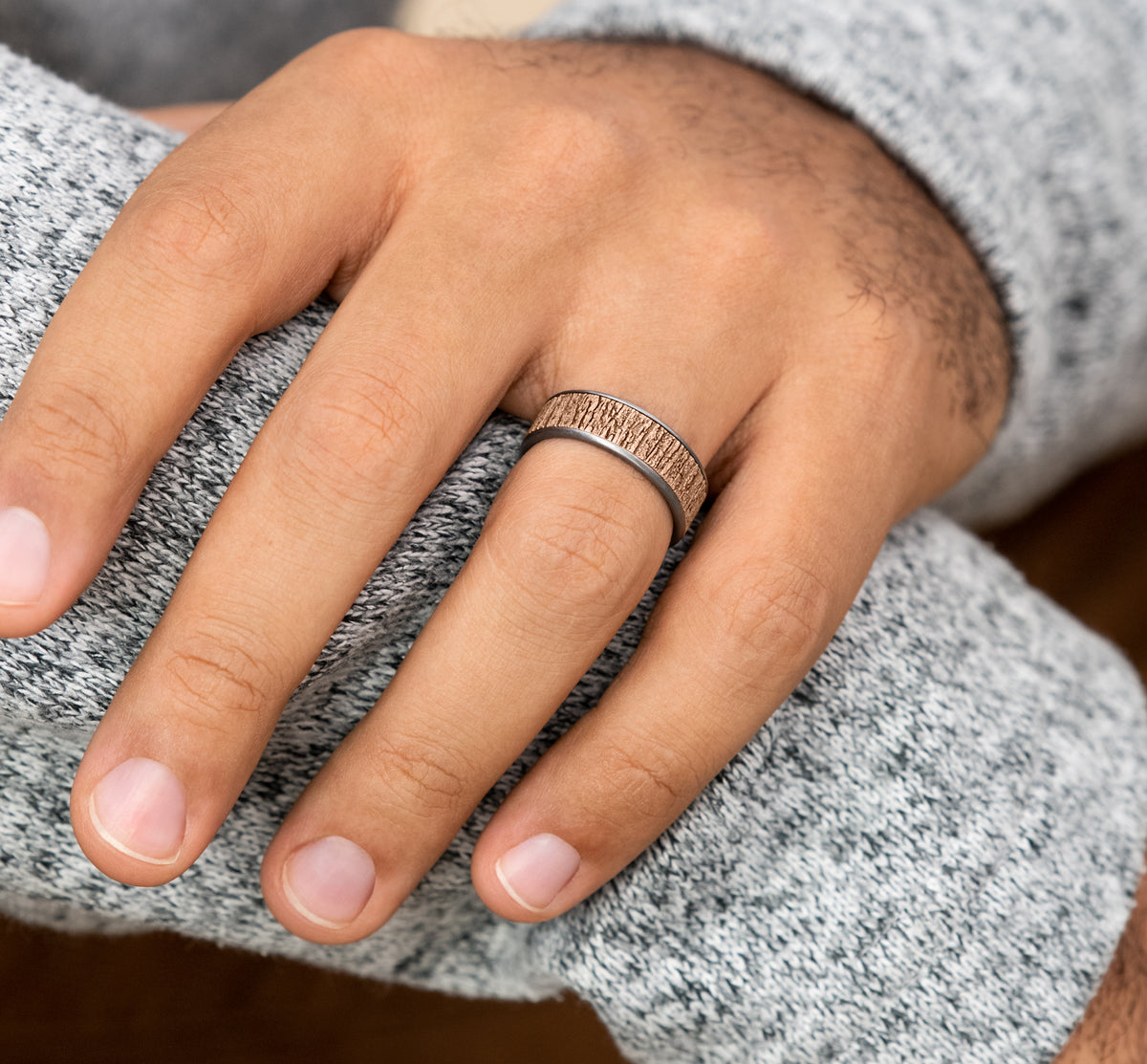 THE HAZEL - Grey Tantalum / 14K Rose Gold - image 5