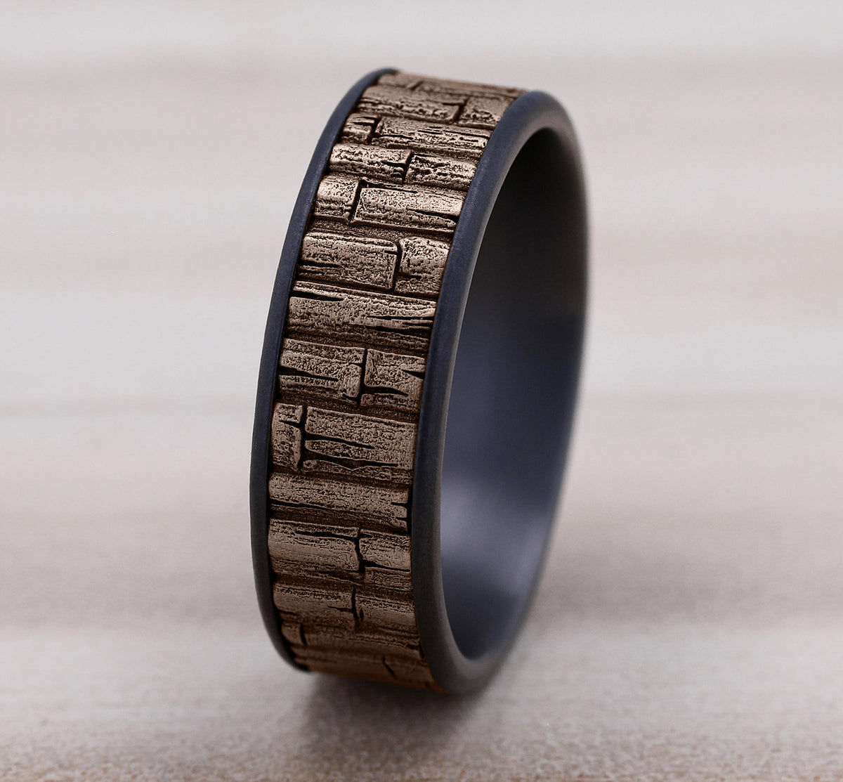 THE BAMBOO - Grey Tantalum / 14K Rose Gold - image 4