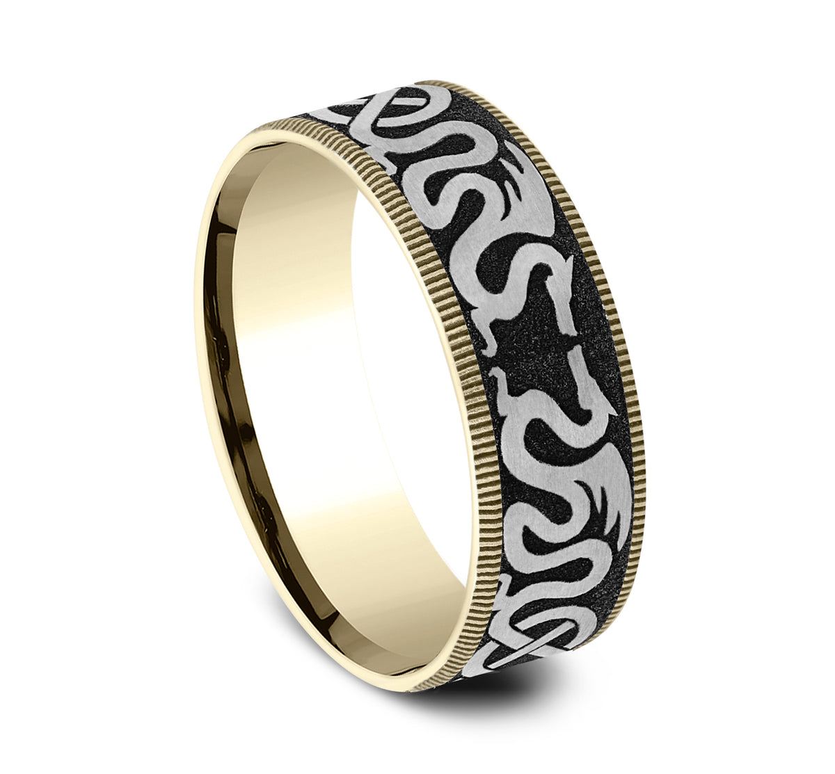 THE DRAGON - 14K Yellow Gold / Grey-Black Titanium - image 2