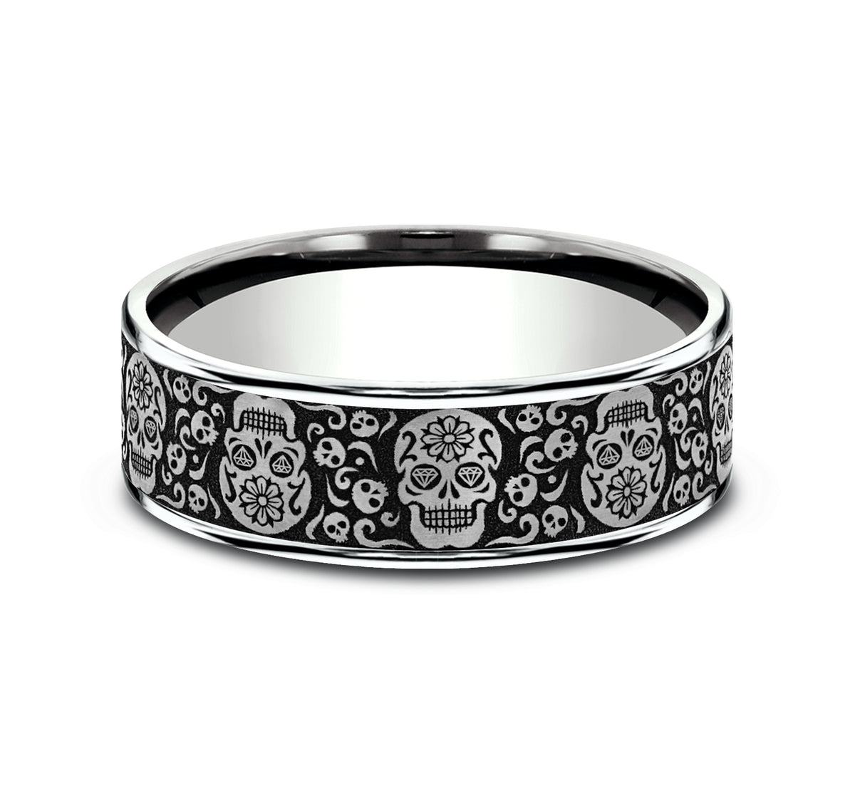 THE SUGAR SKULL - 14K White Gold / Grey/Black Titanium - image 3
