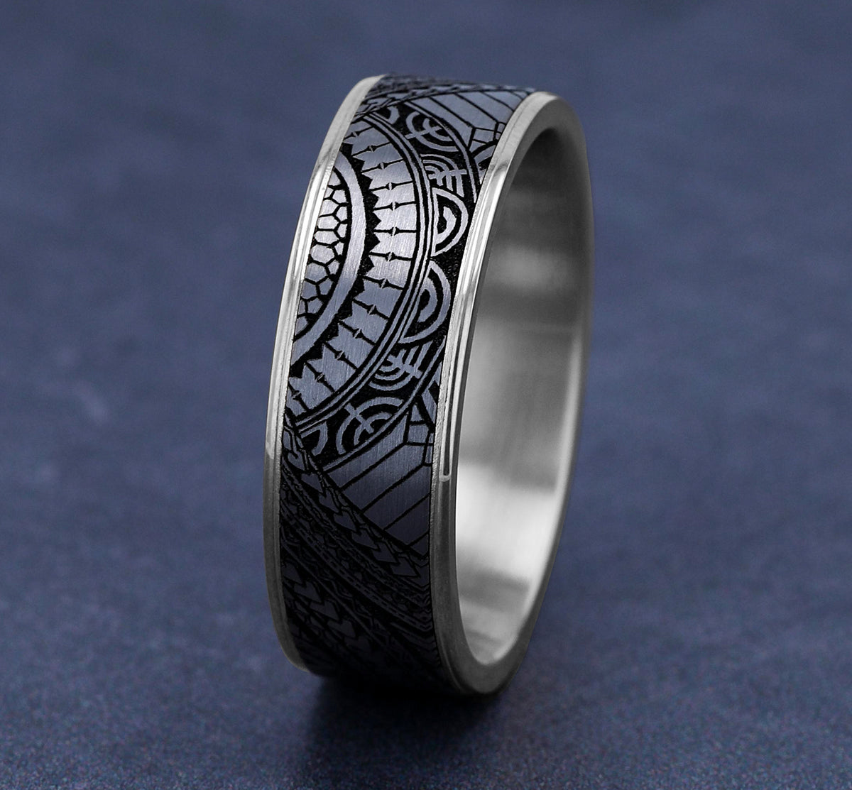 THE POLYNESIAN - 14K White Gold / Grey-Black Titanium - image 4