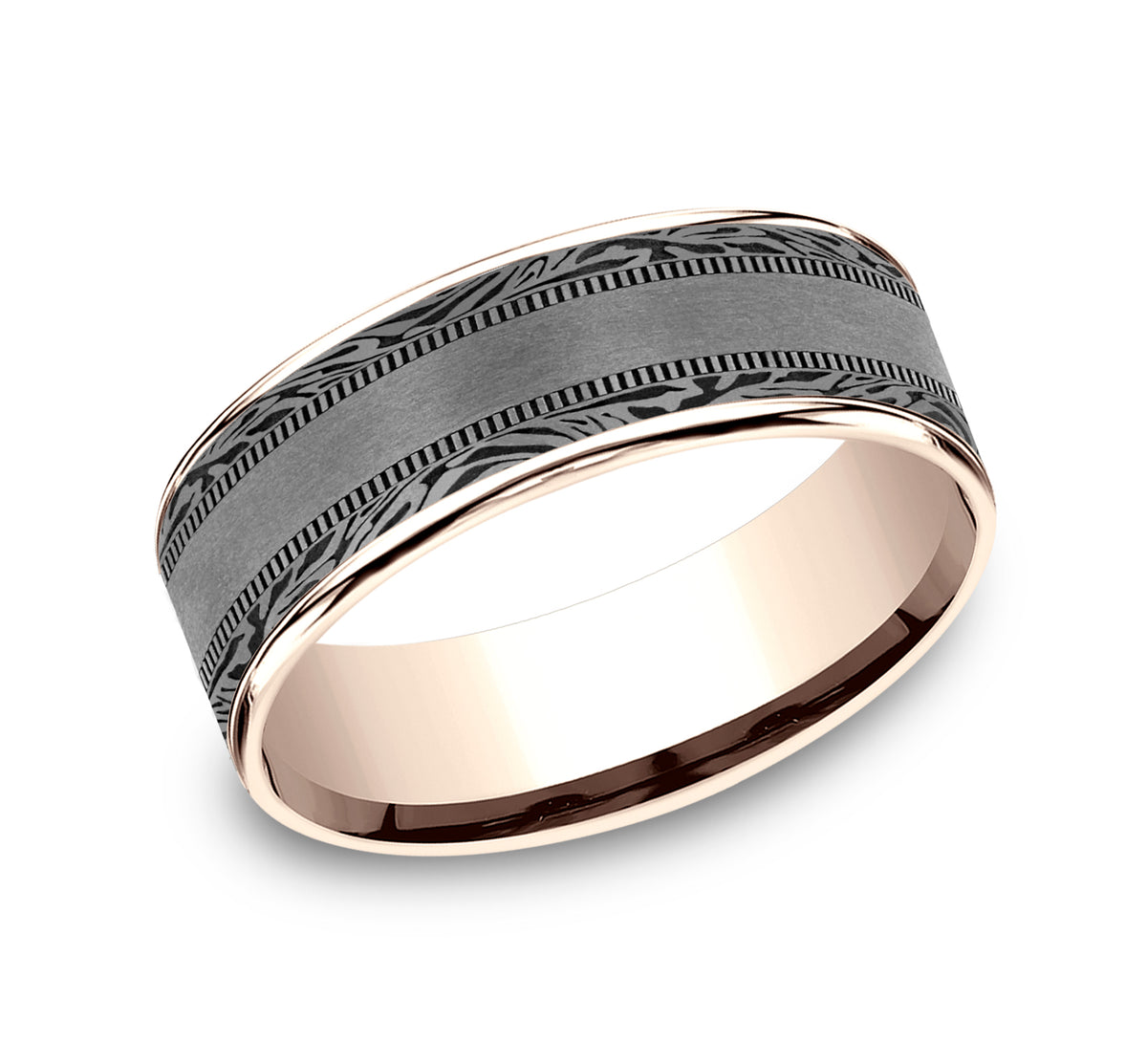 THE EDGE - 14K Rose Gold / Grey Tantalum