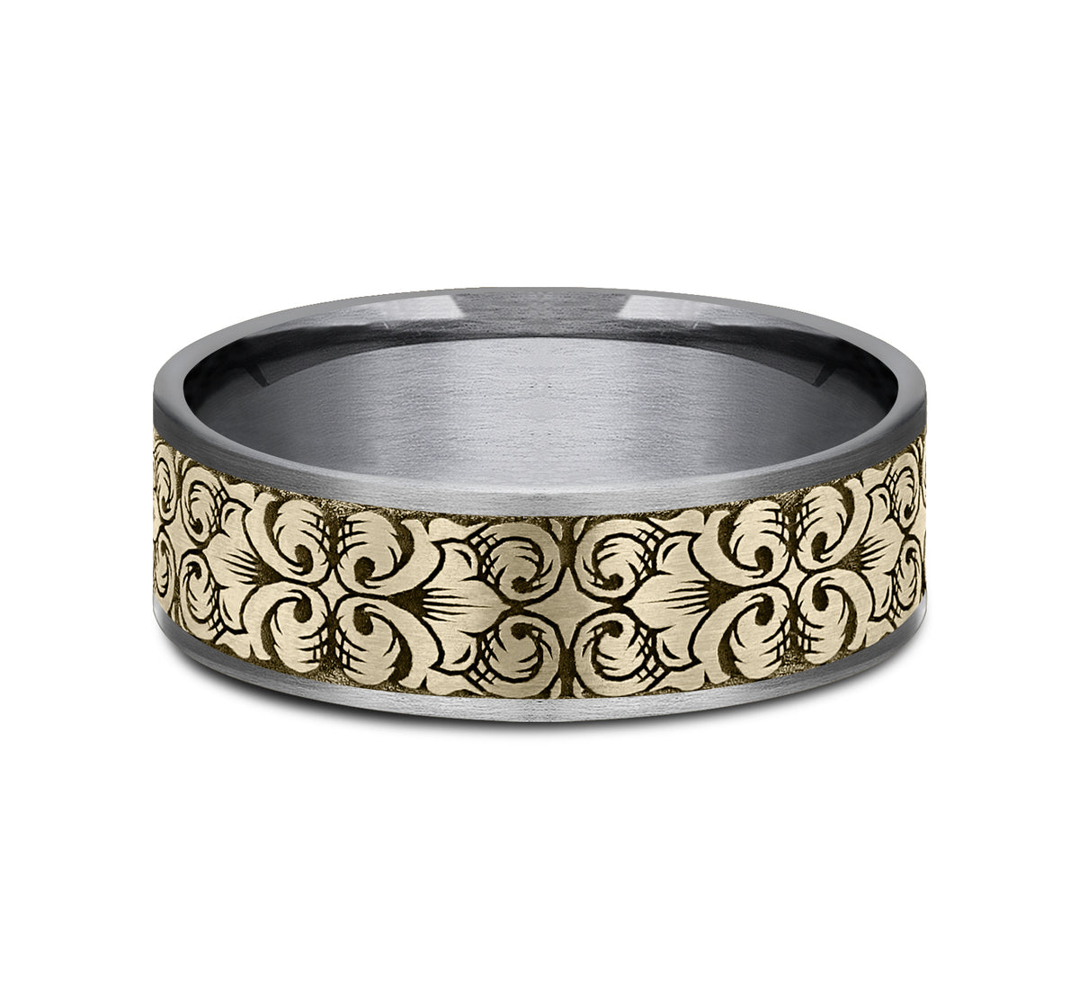 BORDER SCRIPT - Grey Tantalum / 14K Yellow Gold - image 3