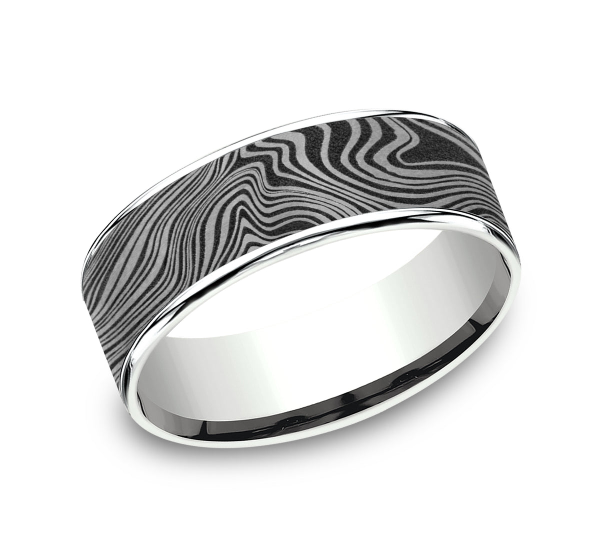 THE MARBLE - 14K White Gold / Grey Tantalum