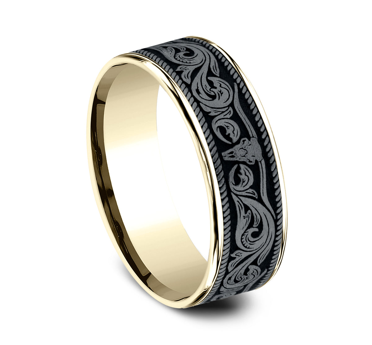 THE LONGHORN - 14K Yellow Gold / Grey Tantalum - image 2