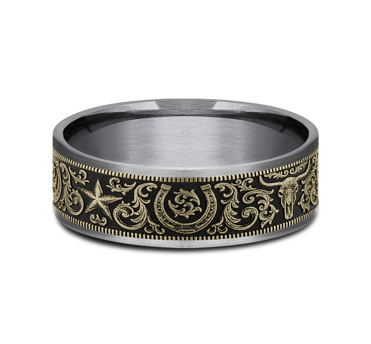 THE WESTERN SCRIPT - Grey Tantalum / 14K Yellow Gold - image 3
