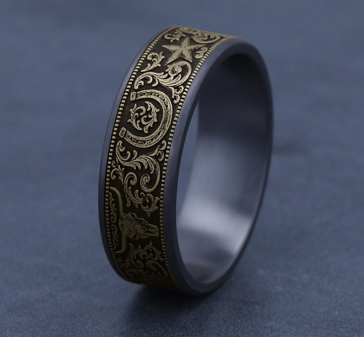 THE WESTERN SCRIPT - Grey Tantalum / 14K Yellow Gold - image 4