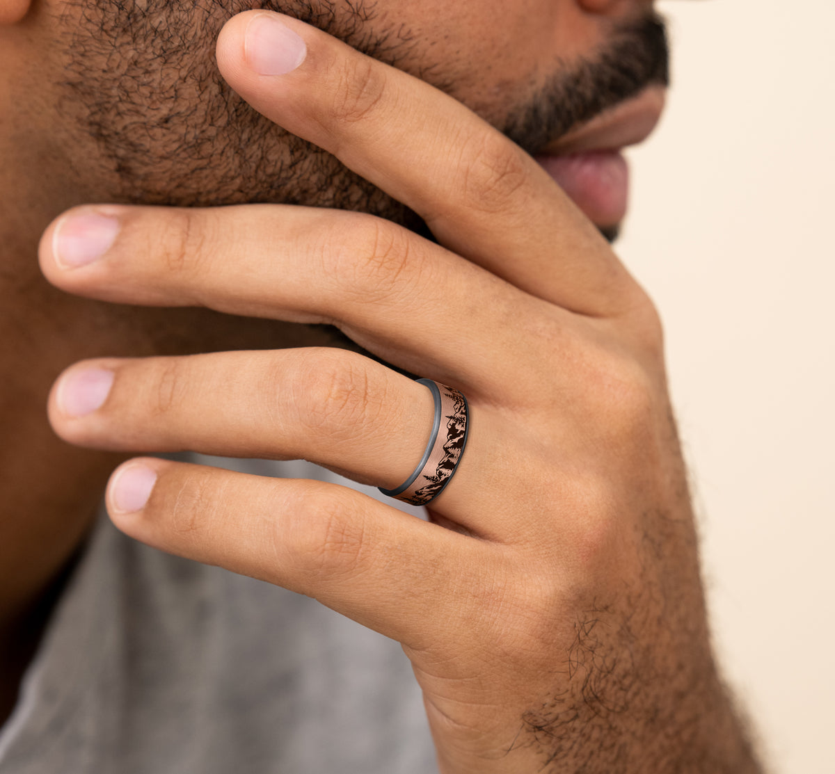 THE PEAK - Grey Tantalum / 14K Rose Gold - image 5