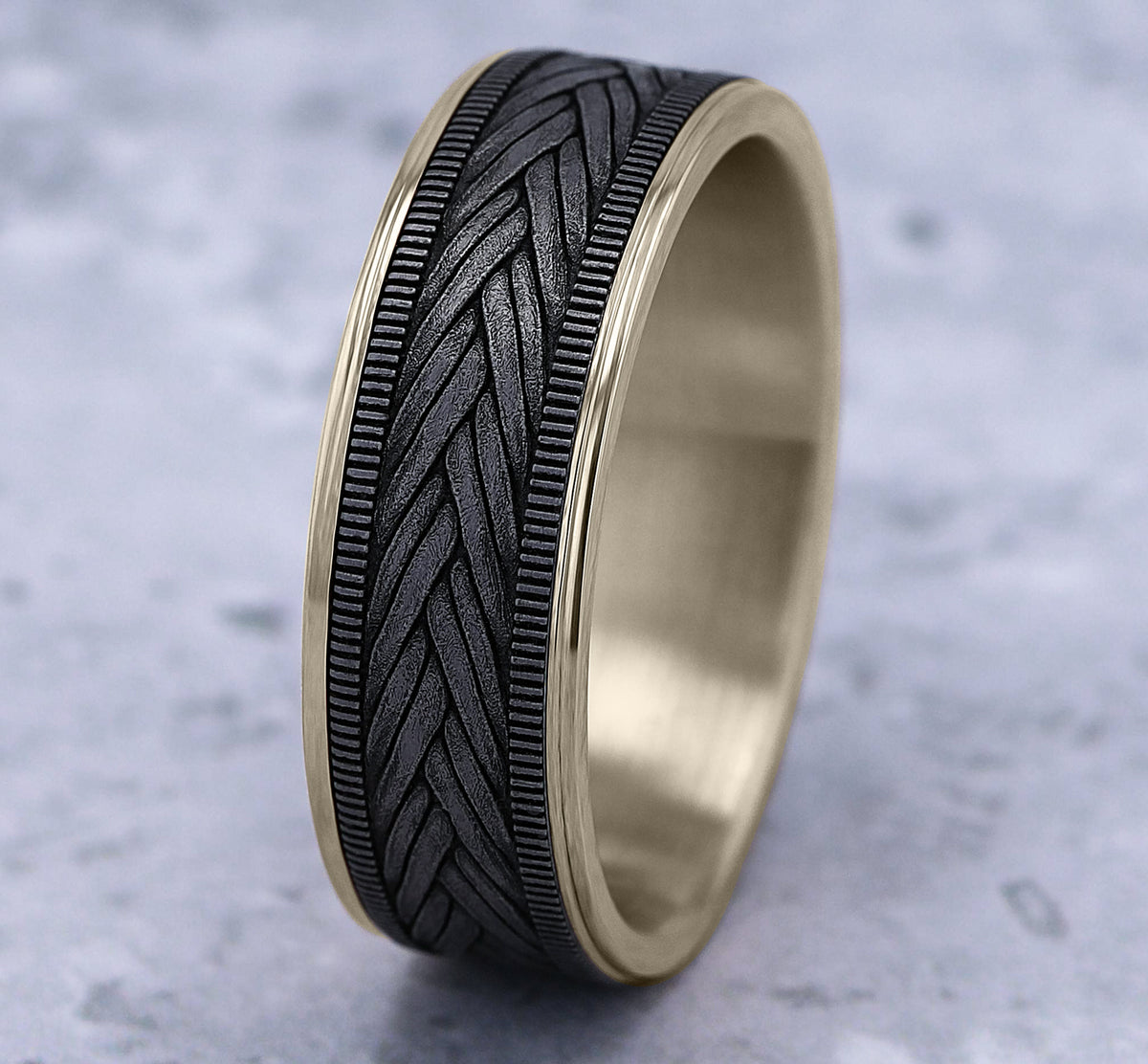 THE WHEAT - 14K Yellow Gold / Grey Tantalum - image 4