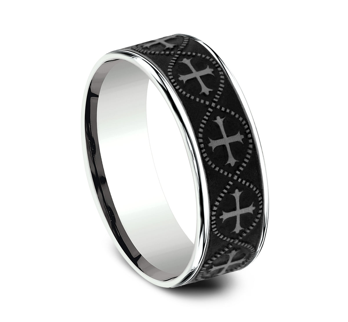 THE CRUSADER - 14K White Gold / Grey Tantalum - image 2