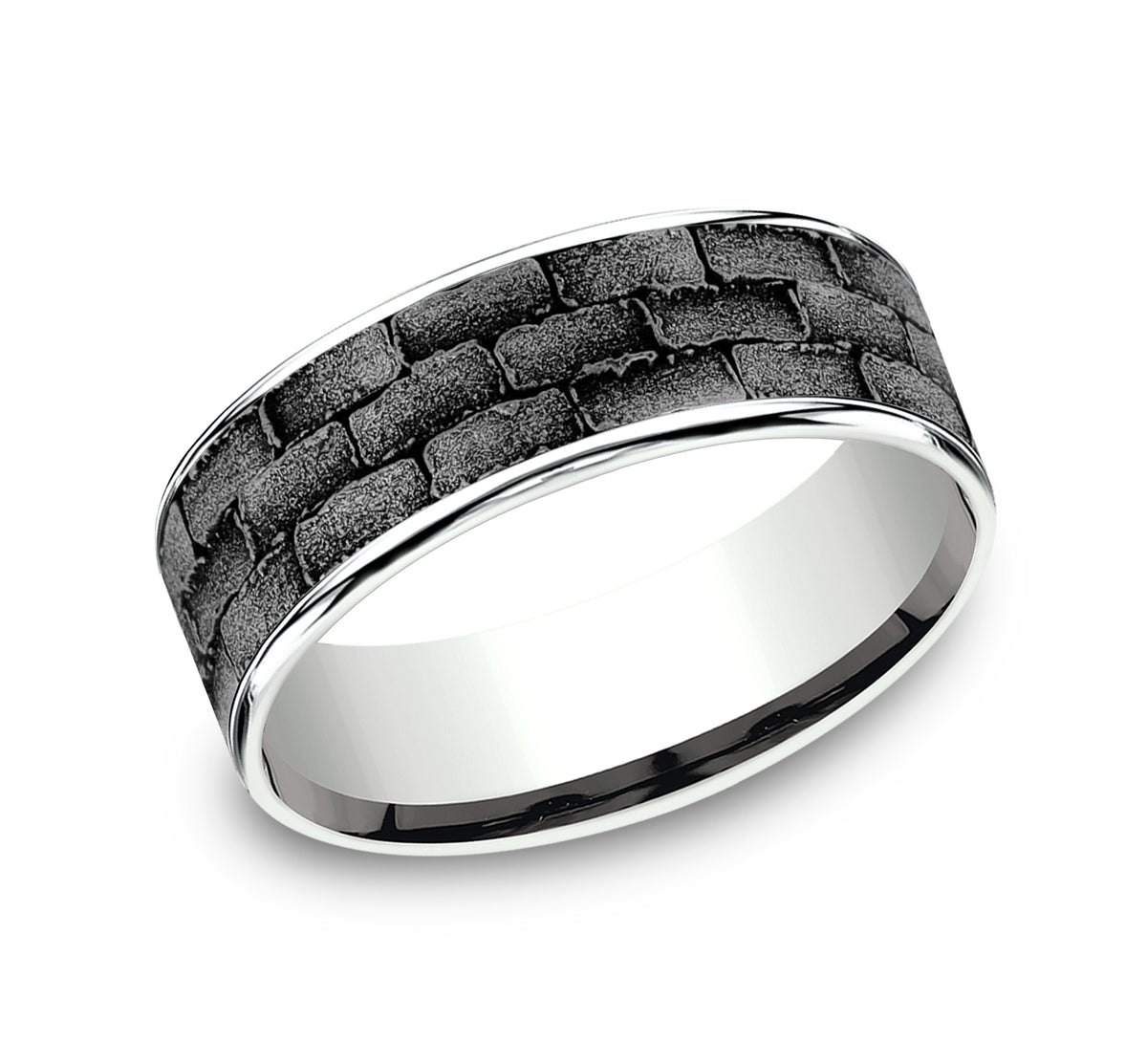THE MASON - 14K White Gold / Grey Tantalum