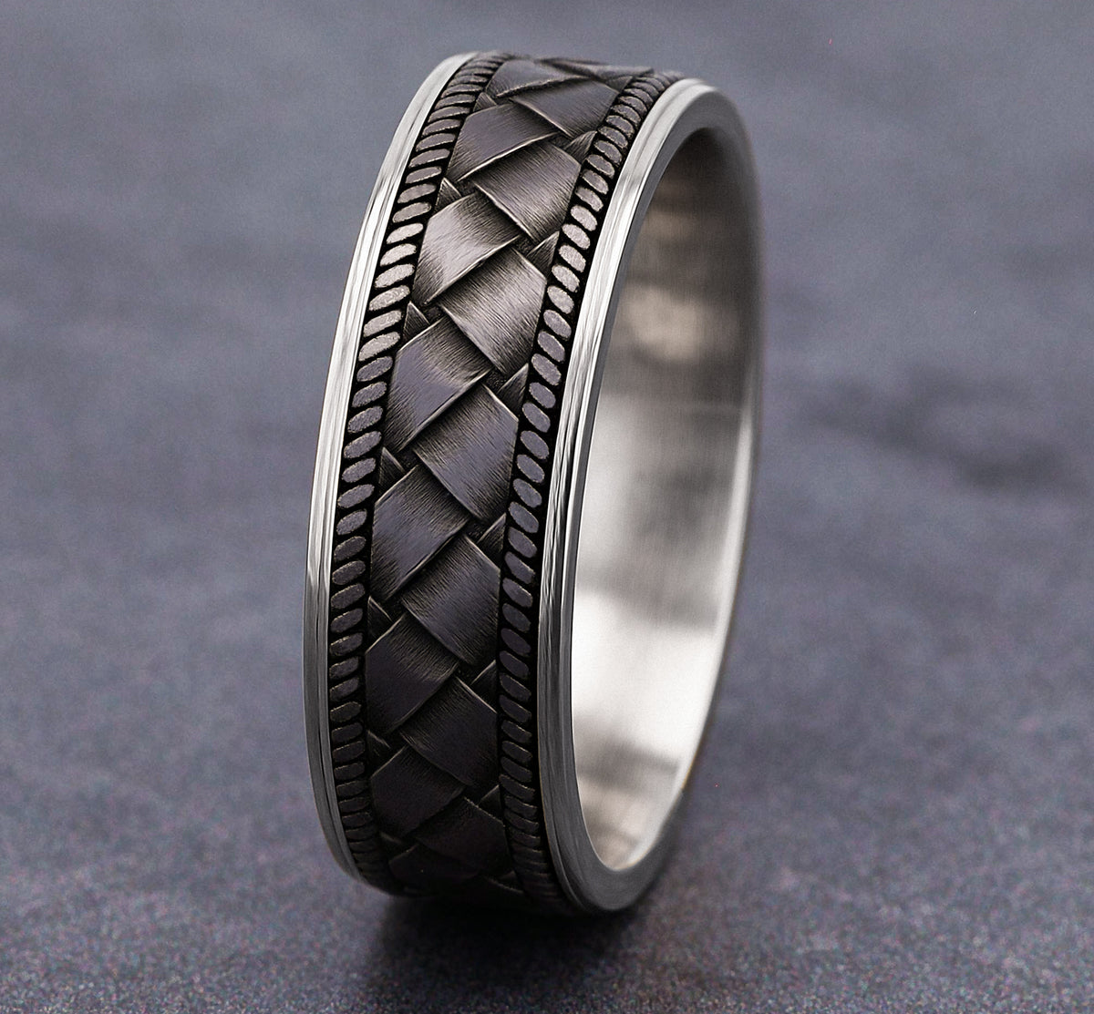 THE BASKET - 14K White Gold / Grey Tantalum - image 4