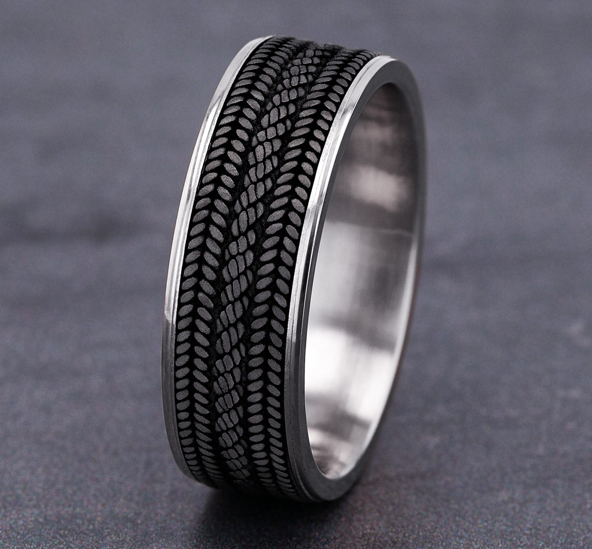 THE CORDOVAN - 14K White Gold / Grey Tantalum - image 4