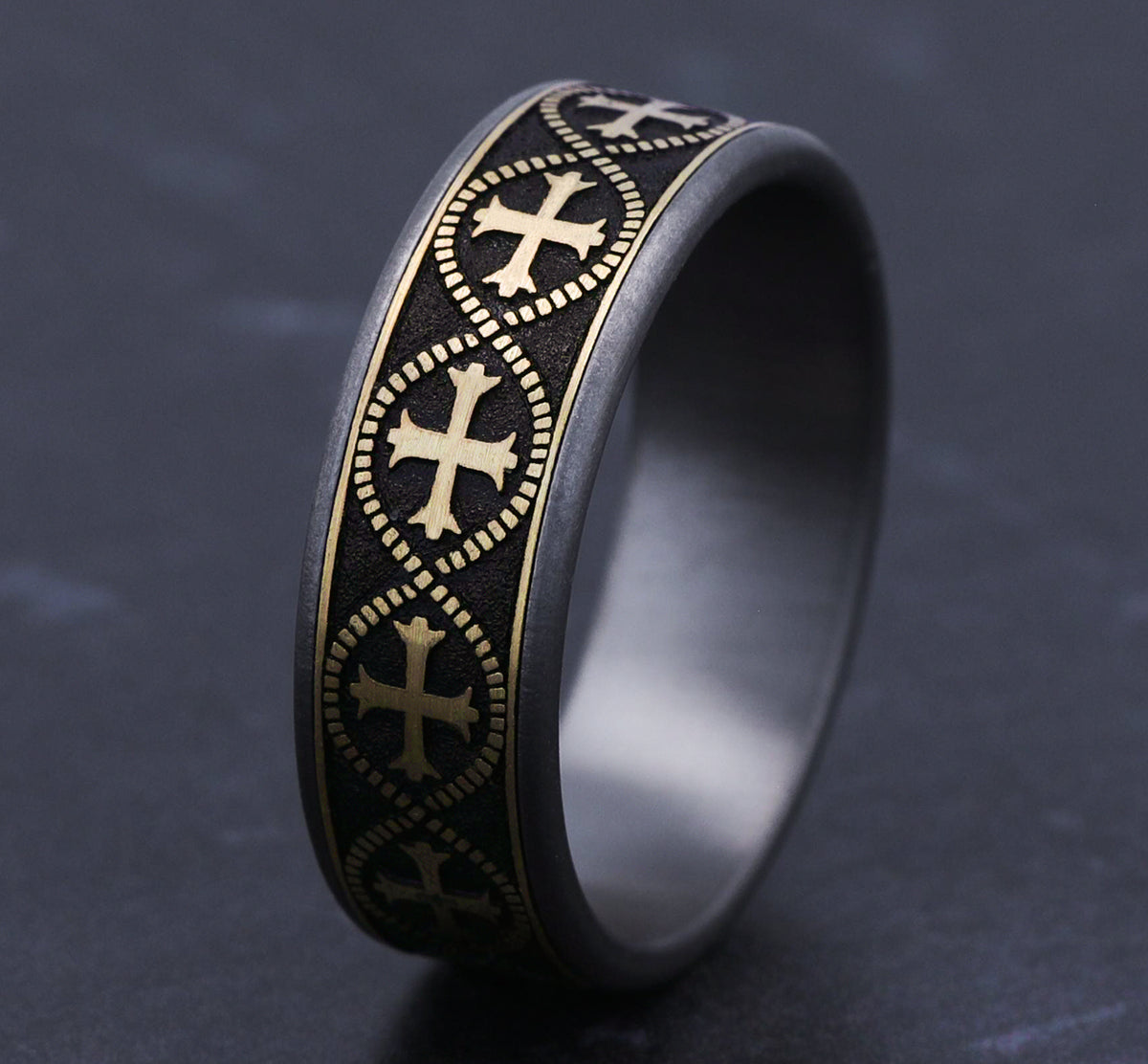 THE CRUSADER - Grey Tantalum / 14K Yellow Gold - image 4