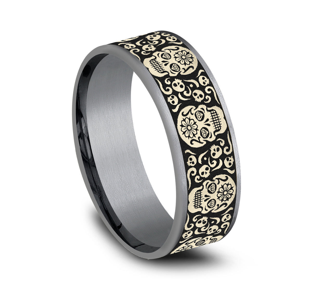 THE SUGAR SKULL - Grey Tantalum / 14K Yellow Gold - image 2