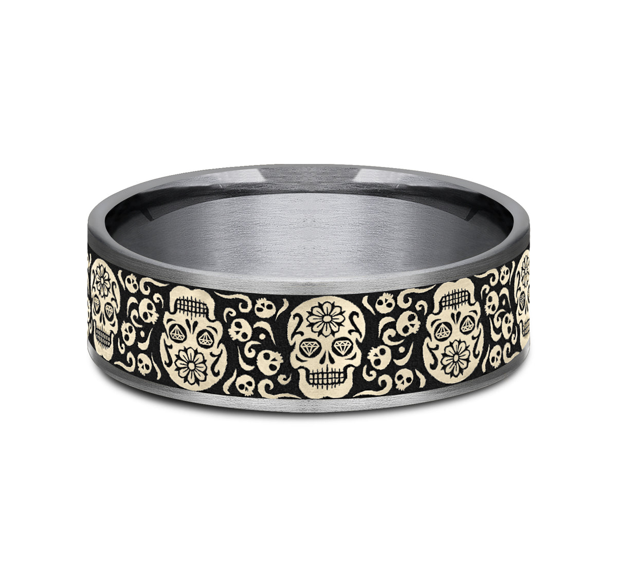 THE SUGAR SKULL - Grey Tantalum / 14K Yellow Gold - image 3