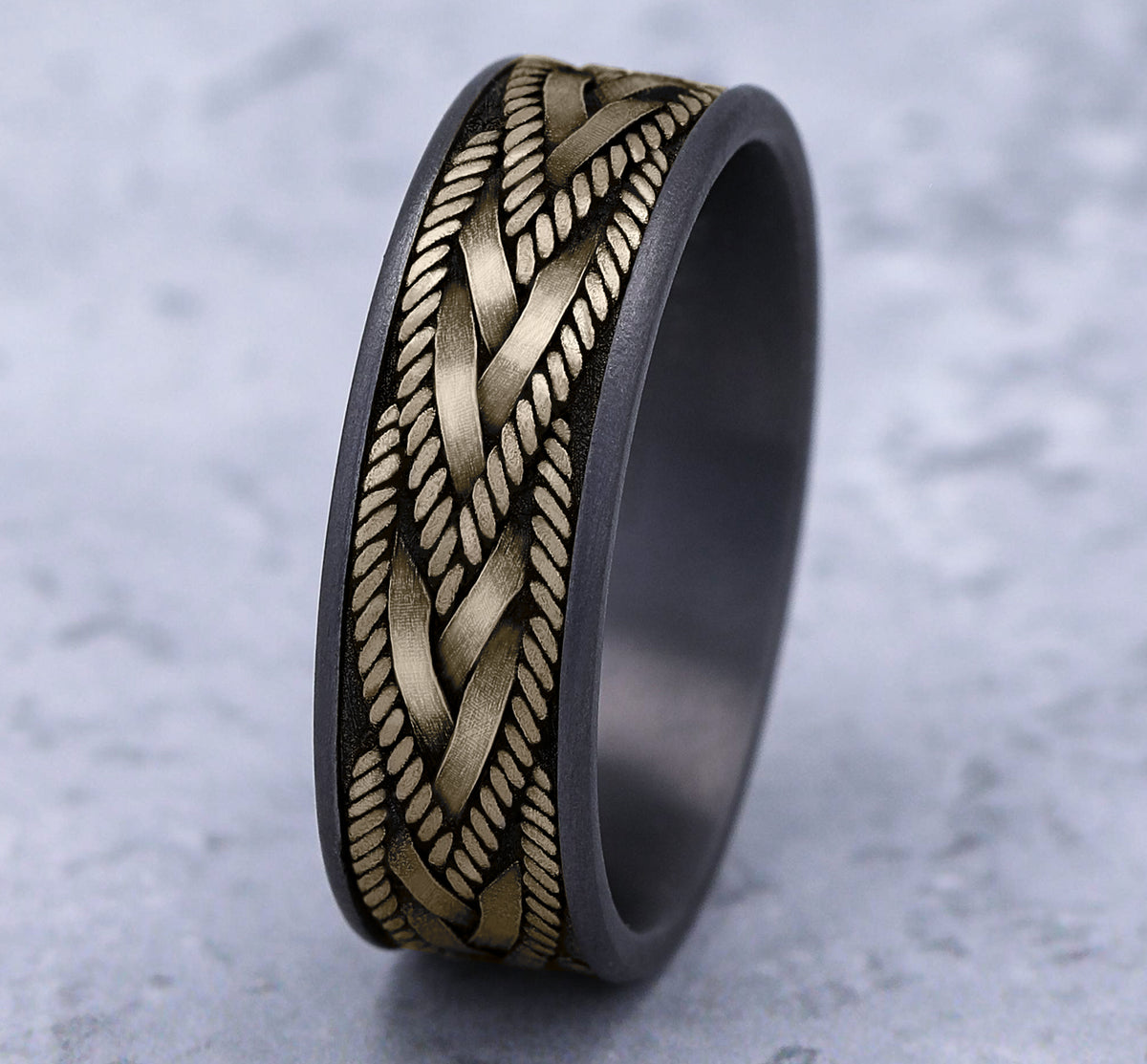 THE BRAID - Grey Tantalum / 14K Yellow Gold - image 4