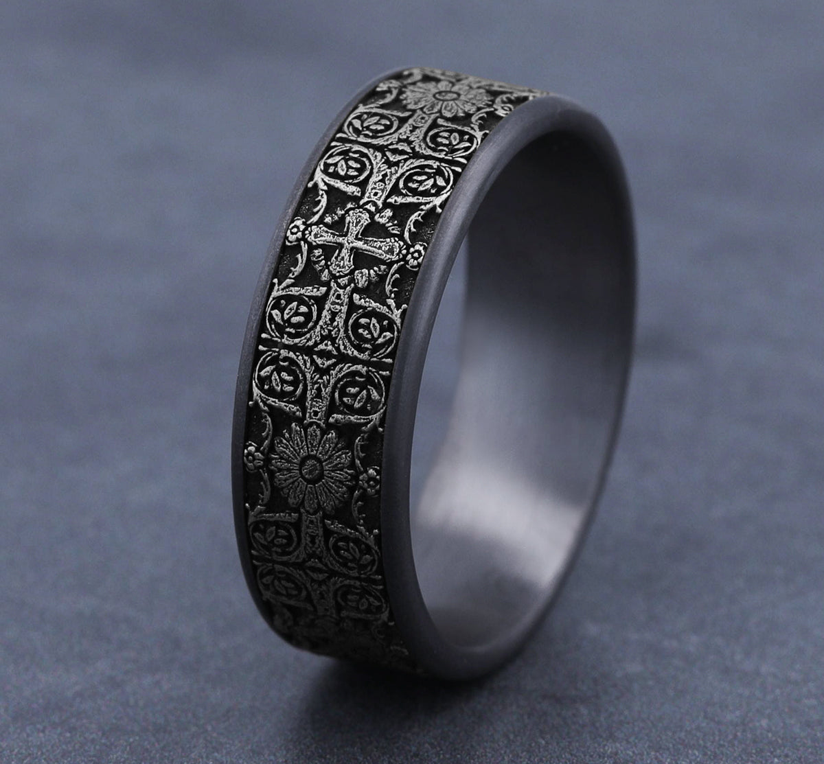 THE CROSS TILES - Grey Tantalum / 14K White Gold - image 4