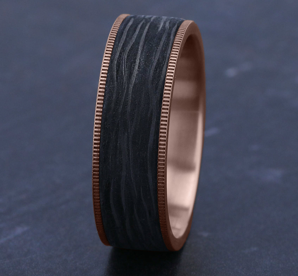 THE CINDER - 14K Rose Gold / Forged Carbon Fiber - image 4