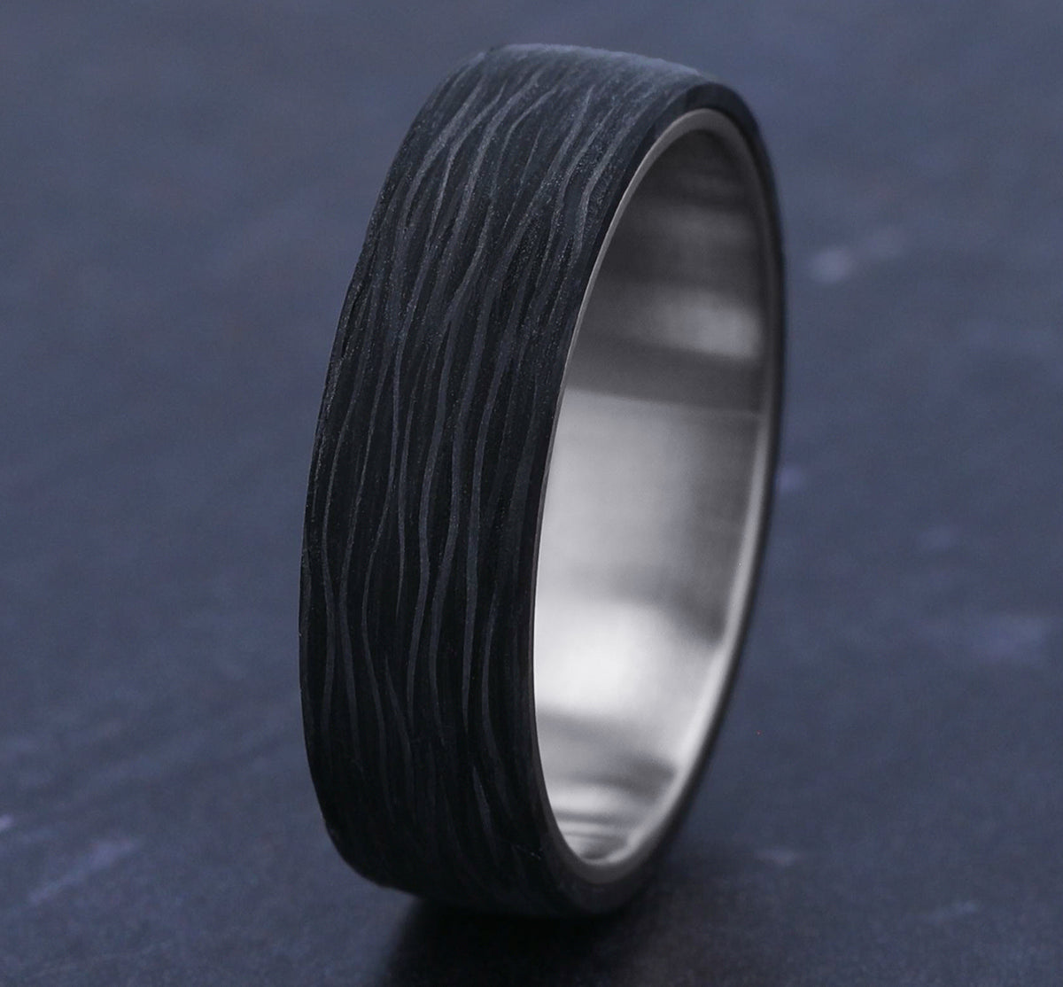 THE NYX - 14K White Gold / Forged Carbon Fiber - image 4