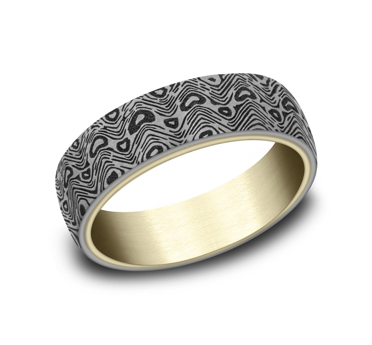 THE WAVE - 14K Yellow Gold / Grey Tantalum